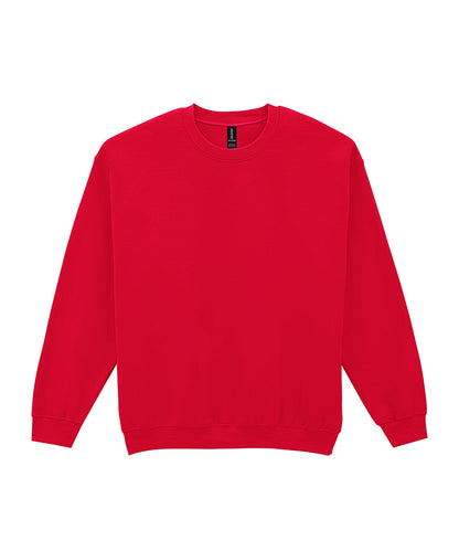 Tryck din logga på Sweatshirts från Gildan - Anpassa Gildan - Heavy Blend Sweatshirt för Vuxna i färgen Mellan röd för företag, föreningar och privatpersoner