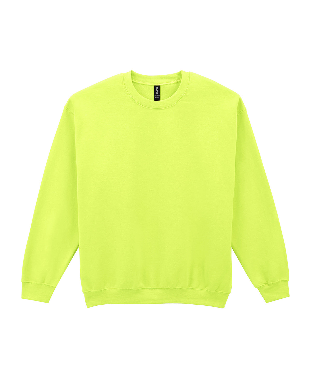 Tryck din logga på Sweatshirts från Gildan - Anpassa Gildan - Heavy Blend Sweatshirt för Vuxna i färgen Neon grön för företag, föreningar och privatpersoner