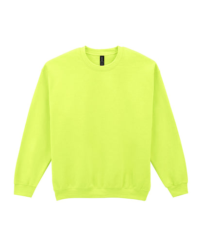 Tryck din logga på Sweatshirts från Gildan - Anpassa Gildan - Heavy Blend Sweatshirt för Vuxna i färgen Neon grön för företag, föreningar och privatpersoner