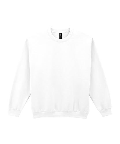 Tryck din logga på Sweatshirts från Gildan - Anpassa Gildan - Heavy Blend Sweatshirt för Vuxna i färgen Vit för företag, föreningar och privatpersoner
