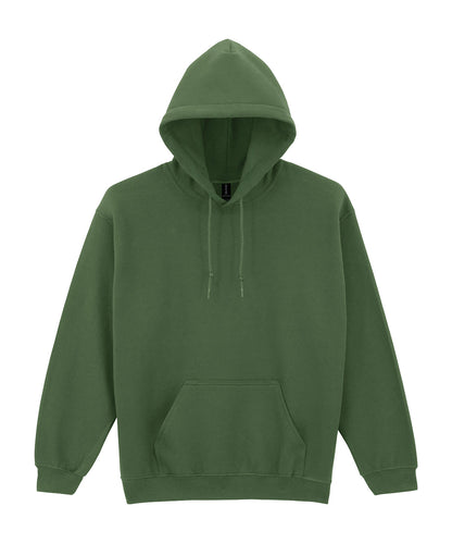 Tryck din logga på Hoodies från Gildan - Anpassa Gildan Heavy Blend™ - Hoodie för Vuxna i färgen Mörkgrön för företag, föreningar och privatpersoner