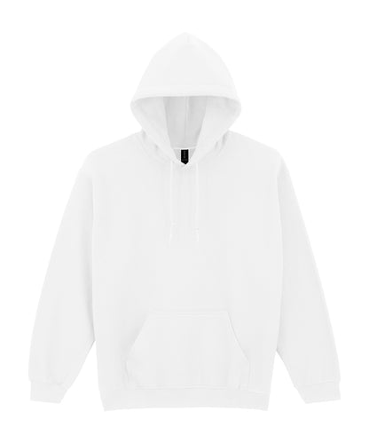 Tryck din logga på Hoodies från Gildan - Anpassa Gildan Heavy Blend™ - Hoodie för Vuxna i färgen Vit för företag, föreningar och privatpersoner