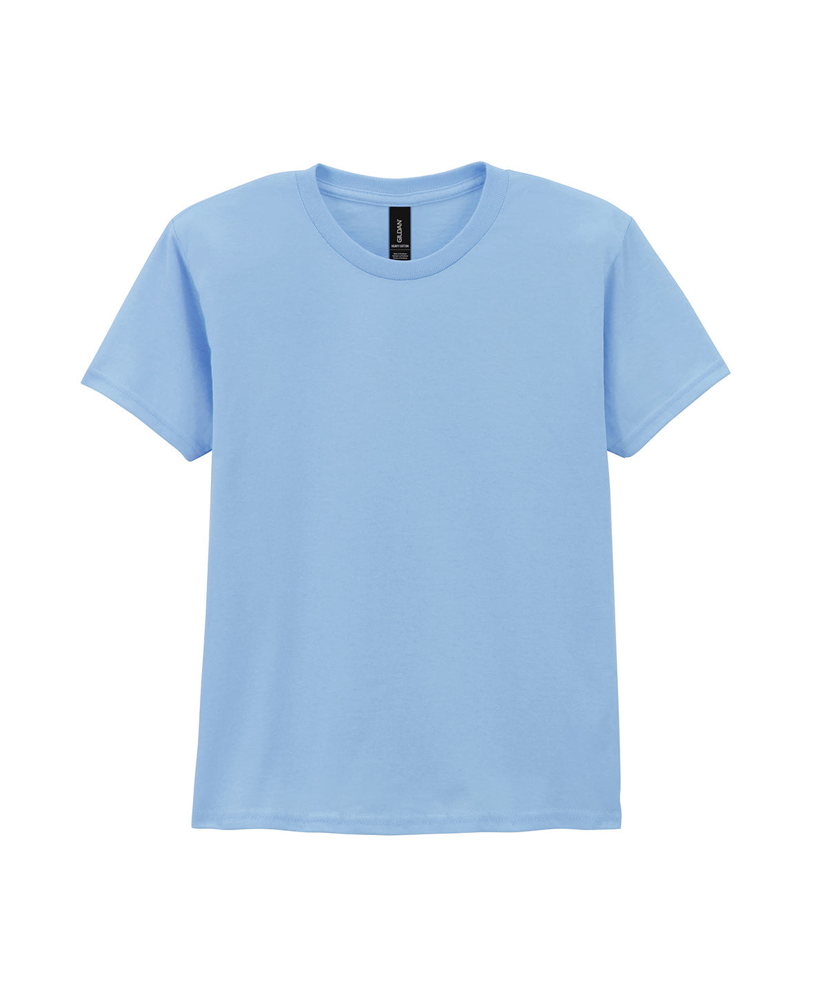 Tryck din logga på T-shirts från Gildan - Anpassa Heavy Cotton T-Shirt - Barn i färgen Ljusblå för företag, föreningar och privatpersoner