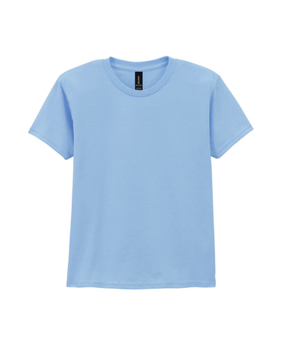 Tryck din logga på T-shirts från Gildan - Anpassa Heavy Cotton T-Shirt - Barn i färgen Ljusblå för företag, föreningar och privatpersoner