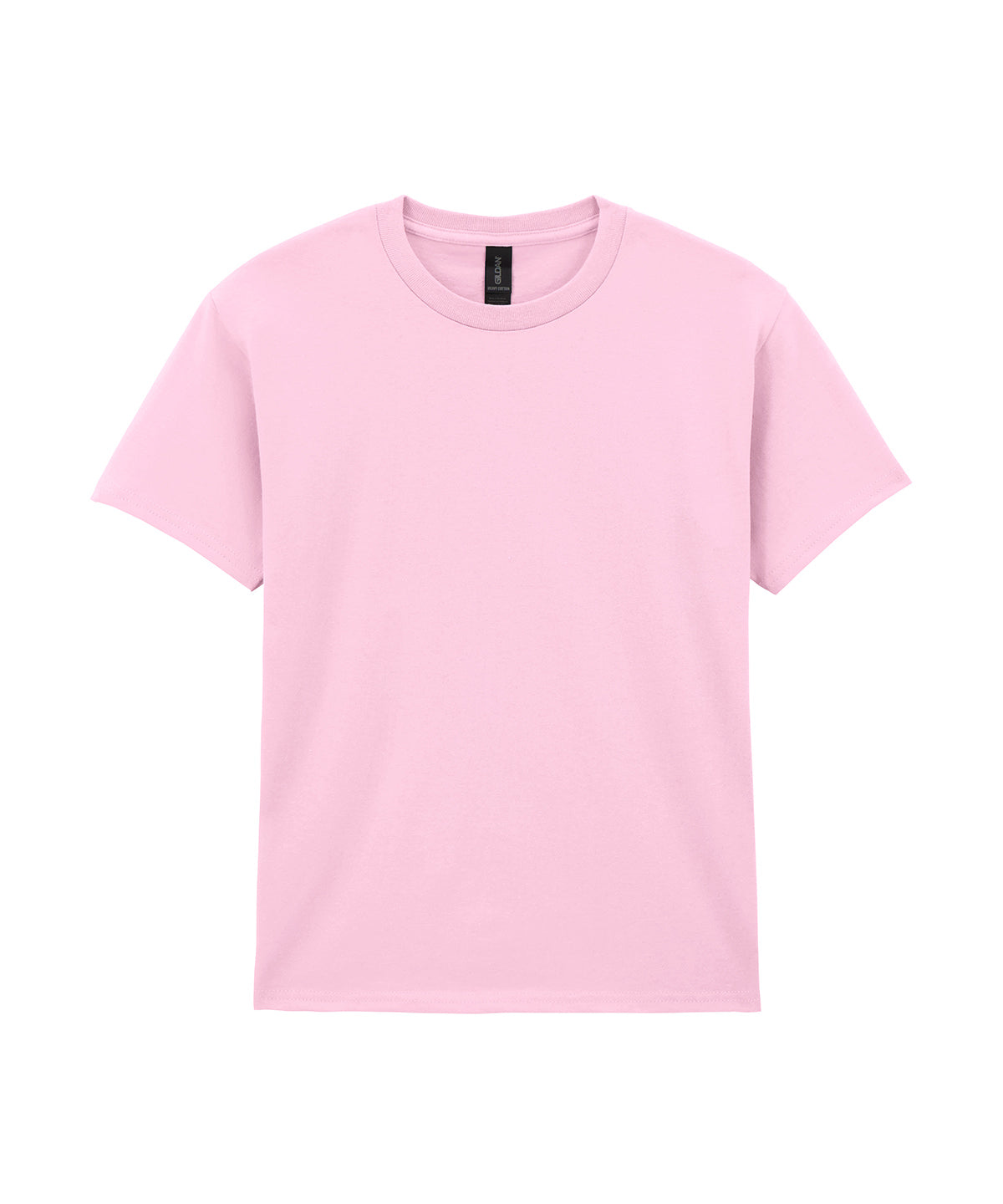 Tryck din logga på T-shirts från Gildan - Anpassa Heavy Cotton T-Shirt - Barn i färgen Ljusrosa för företag, föreningar och privatpersoner