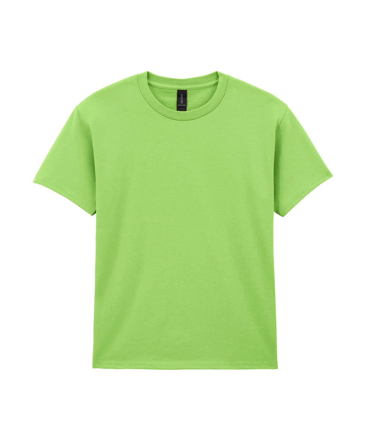 Tryck din logga på T-shirts från Gildan - Anpassa Heavy Cotton T-Shirt - Barn i färgen Lime för företag, föreningar och privatpersoner