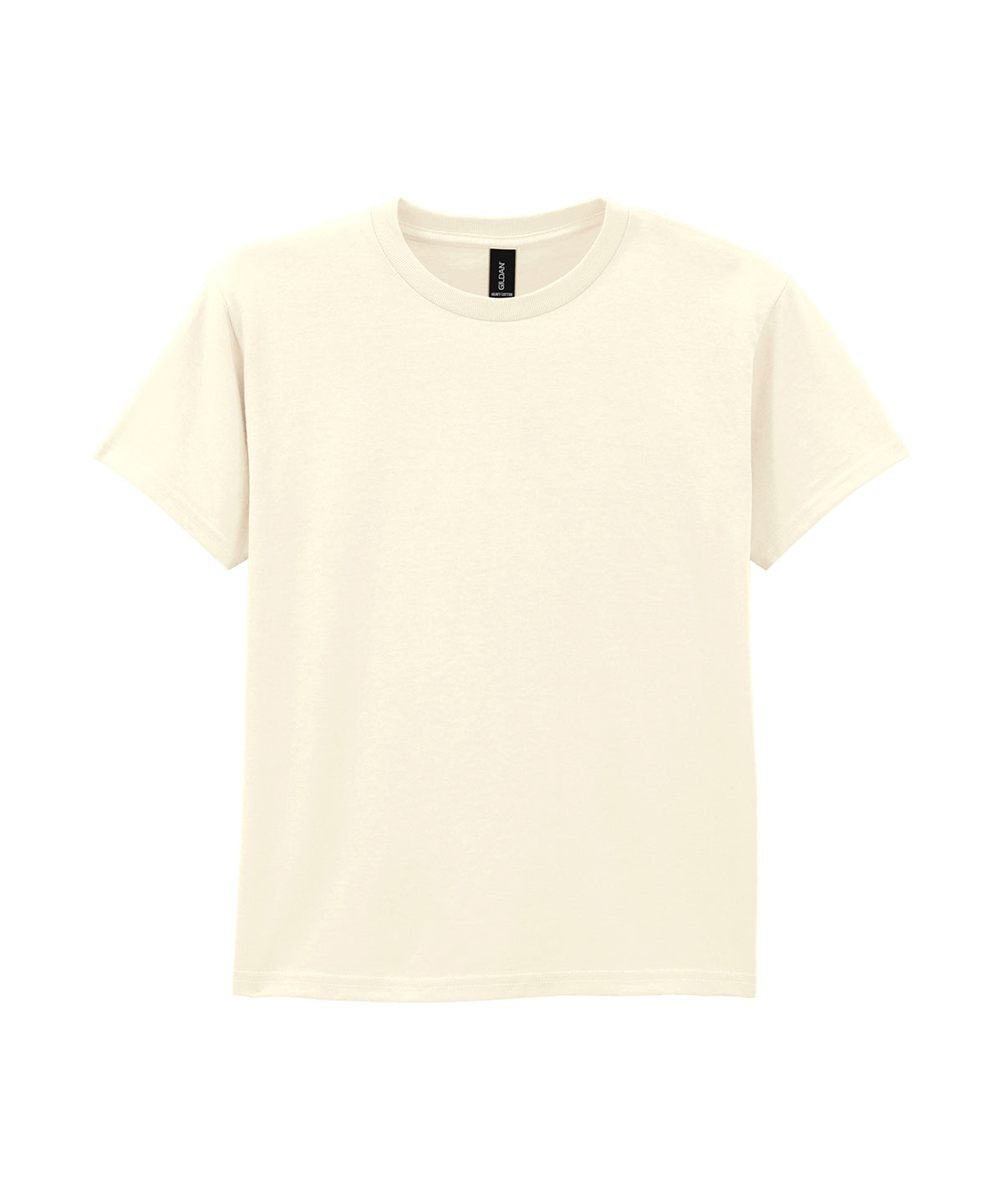 Tryck din logga på T-shirts från Gildan - Anpassa Heavy Cotton T-Shirt - Barn i färgen Off Vit för företag, föreningar och privatpersoner