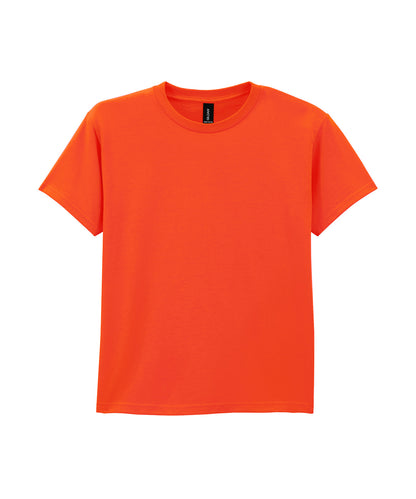 Tryck din logga på T-shirts från Gildan - Anpassa Heavy Cotton T-Shirt - Barn i färgen Mellan Orange för företag, föreningar och privatpersoner