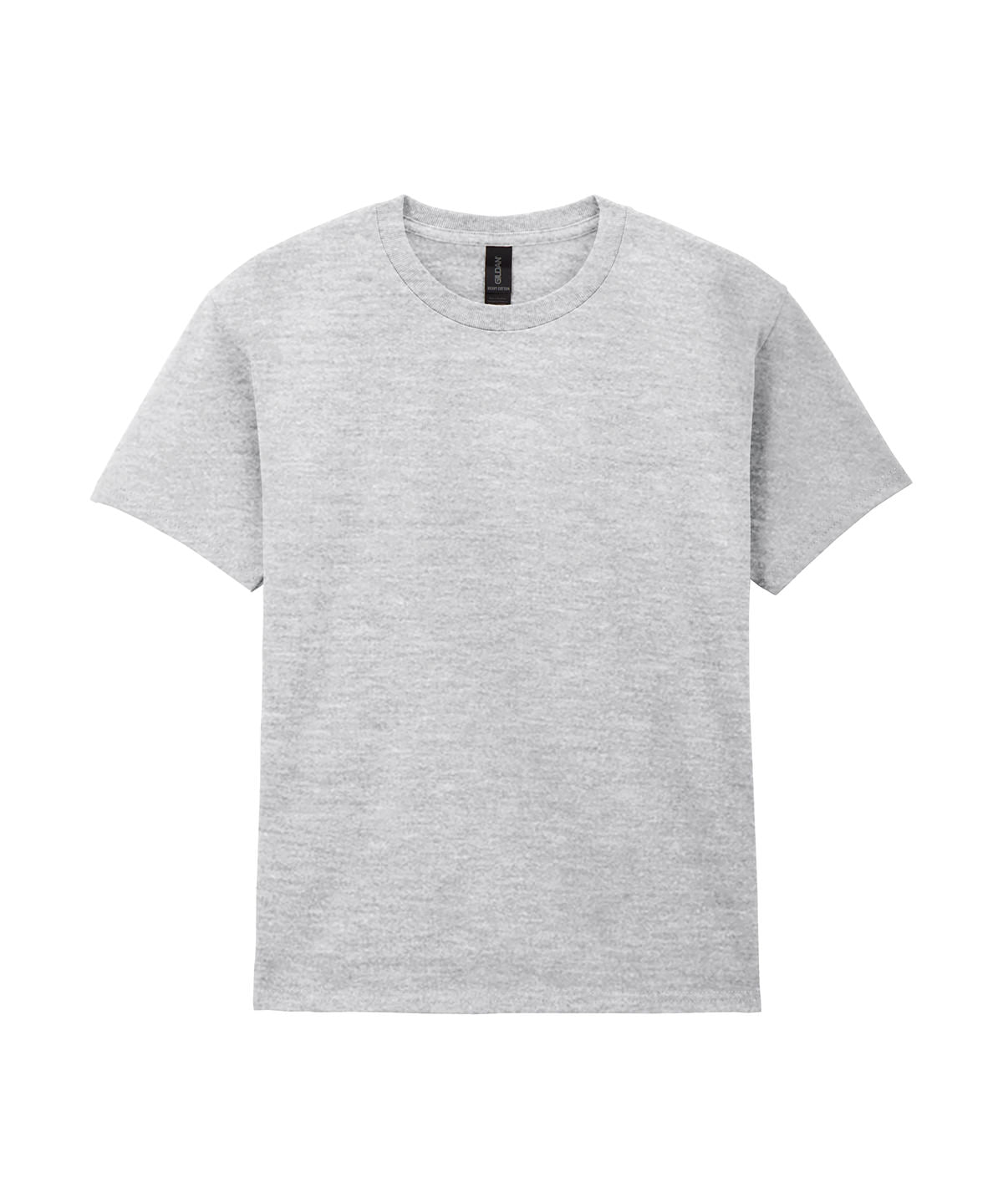 Tryck din logga på T-shirts från Gildan - Anpassa Heavy Cotton T-Shirt - Barn i färgen Ljunggrå för företag, föreningar och privatpersoner