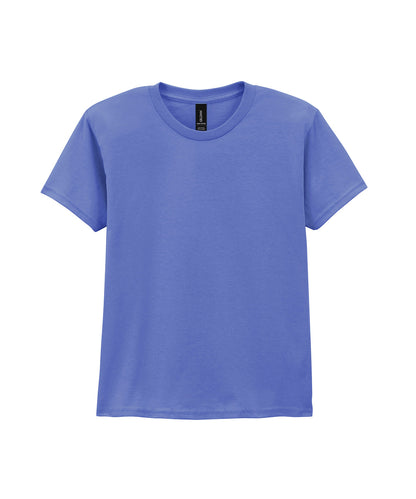 Tryck din logga på T-shirts från Gildan - Anpassa Heavy Cotton T-Shirt - Barn i färgen Ljus lila för företag, föreningar och privatpersoner