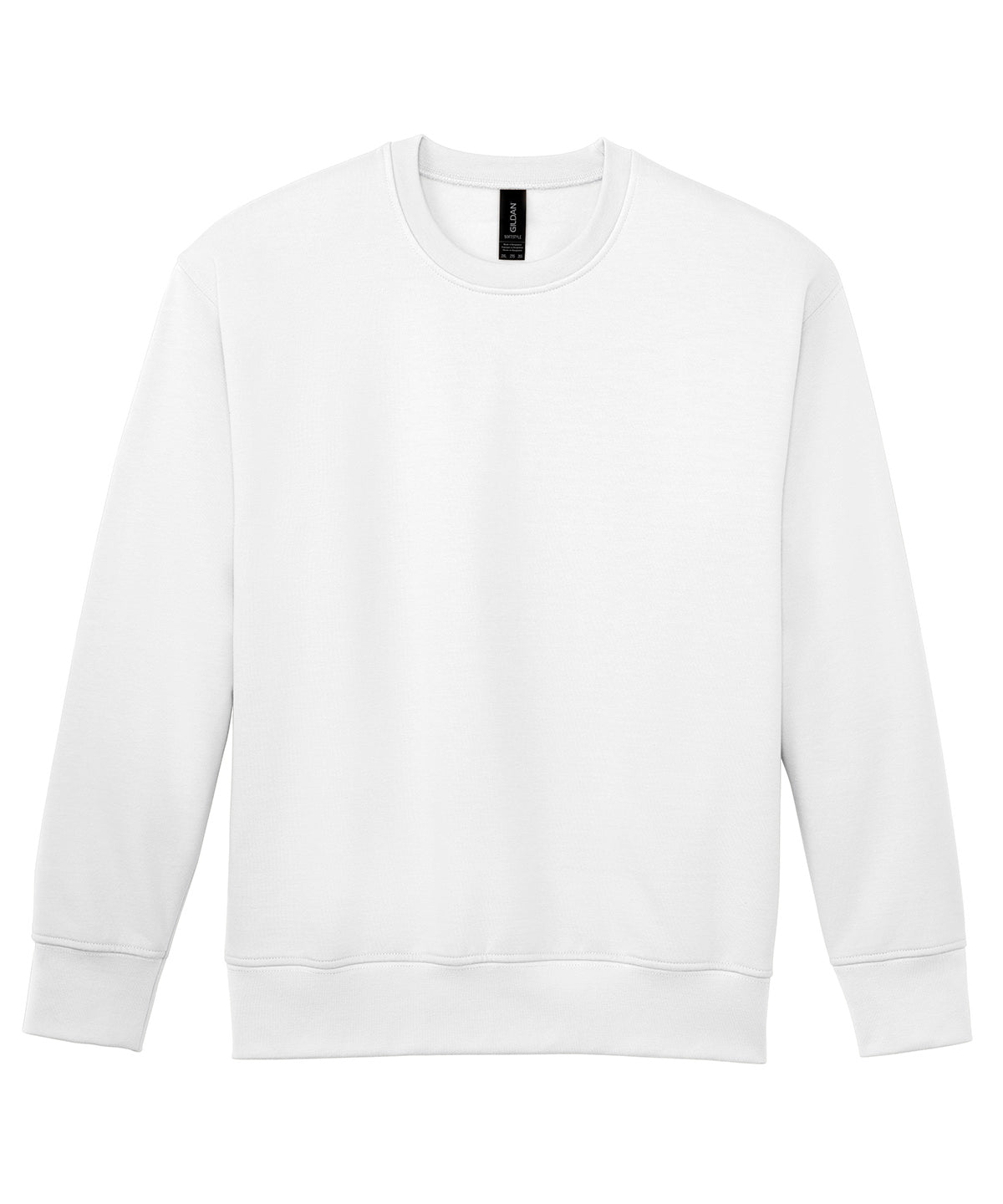 Tryck din logga på Sweatshirts från Gildan - Anpassa Gildan - Softstyle Midweight Fleece för Vuxna i färgen Vit för företag, föreningar och privatpersoner