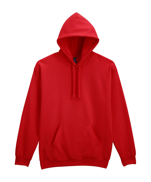 Tryck din logga på Hoodies från Gildan - Anpassa Gildan Softstyle® - Midweight Fleece Hoodie med Dragkedja för Vuxna i färgen Mellan röd för företag, föreningar och privatpersoner
