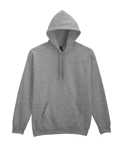 Tryck din logga på Hoodies från Gildan - Anpassa Gildan Softstyle® - Midweight Fleece Hoodie med Dragkedja för Vuxna i färgen Ljunggrå för företag, föreningar och privatpersoner