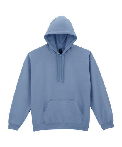 Tryck din logga på Hoodies från Gildan - Anpassa Gildan Softstyle® - Midweight Fleece Hoodie med Dragkedja för Vuxna i färgen Mellanblå för företag, föreningar och privatpersoner