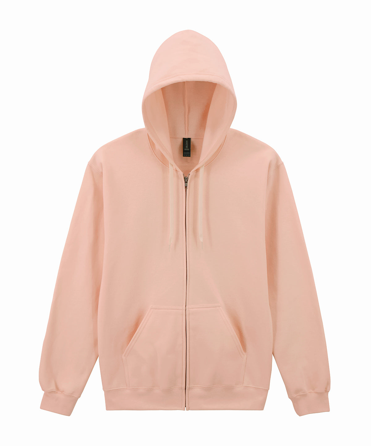 Tryck din logga på Hoodies från Gildan - Anpassa Gildan Softstyle® - Midweight Fleece Hoodie med Dragkedja för Vuxna i färgen Ljusrosa för företag, föreningar och privatpersoner