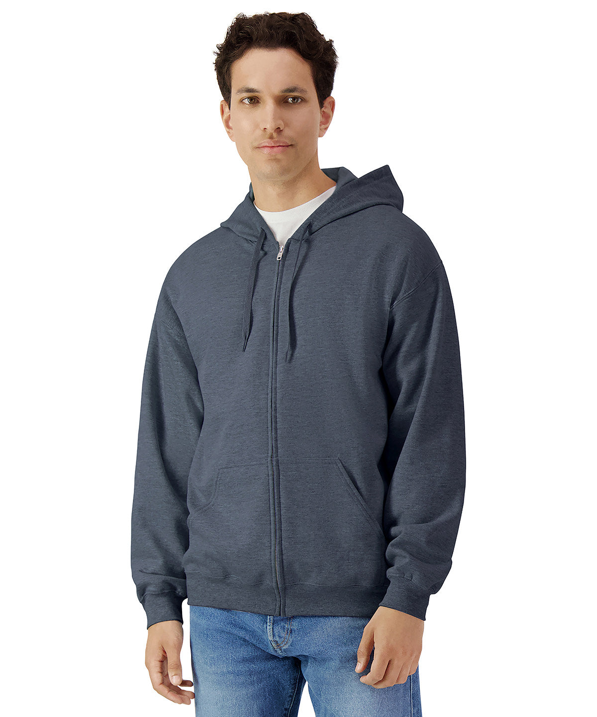 Tryck din logga på Hoodies från Gildan - Anpassa Gildan Softstyle® - Midweight Fleece Hoodie med Dragkedja för Vuxna i färgen för företag, föreningar och privatpersoner