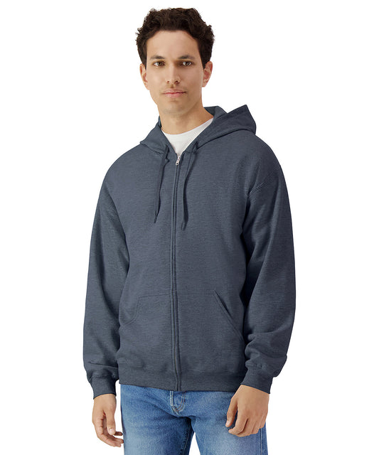 Tryck din logga på Hoodies från Gildan - Anpassa Gildan Softstyle® - Midweight Fleece Hoodie med Dragkedja för Vuxna i färgen för företag, föreningar och privatpersoner
