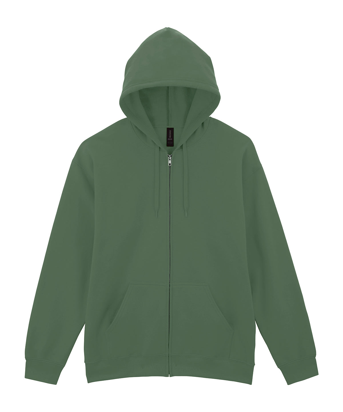 Tryck din logga på Hoodies från Gildan - Anpassa Gildan Softstyle® - Midweight Fleece Hoodie med Dragkedja för Vuxna i färgen Mörkgrön för företag, föreningar och privatpersoner