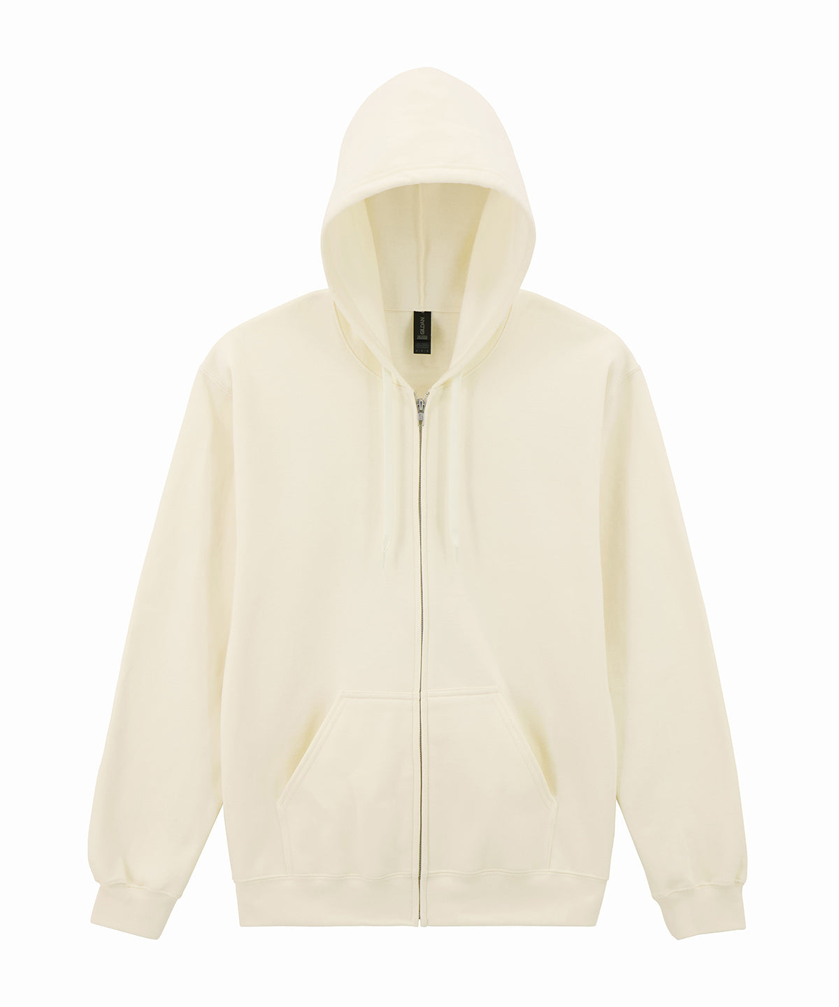 Tryck din logga på Hoodies från Gildan - Anpassa Gildan Softstyle® - Midweight Fleece Hoodie med Dragkedja för Vuxna i färgen Off Vit för företag, föreningar och privatpersoner