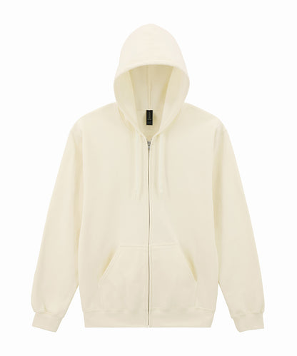 Tryck din logga på Hoodies från Gildan - Anpassa Gildan Softstyle® - Midweight Fleece Hoodie med Dragkedja för Vuxna i färgen Off Vit för företag, föreningar och privatpersoner