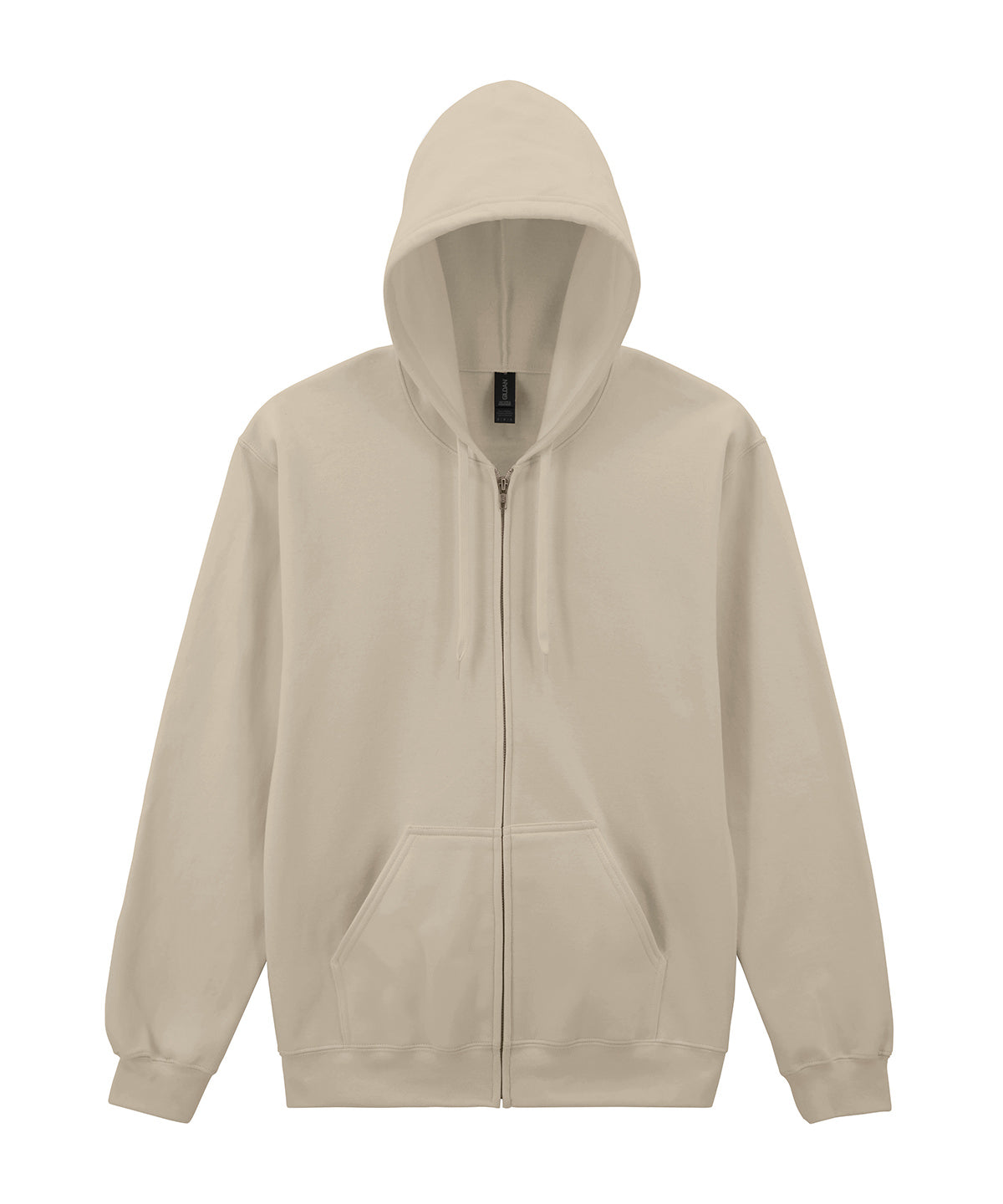 Tryck din logga på Hoodies från Gildan - Anpassa Gildan Softstyle® - Midweight Fleece Hoodie med Dragkedja för Vuxna i färgen Naturligt för företag, föreningar och privatpersoner