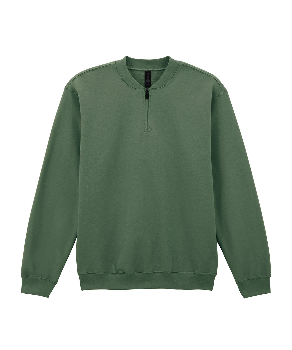 Tryck din logga på Sweatshirts från Gildan - Anpassa Gildan - Softstyle Midweight Fleece med 1/4 Dragkedja för Vuxna i färgen Mörkgrön för företag, föreningar och privatpersoner