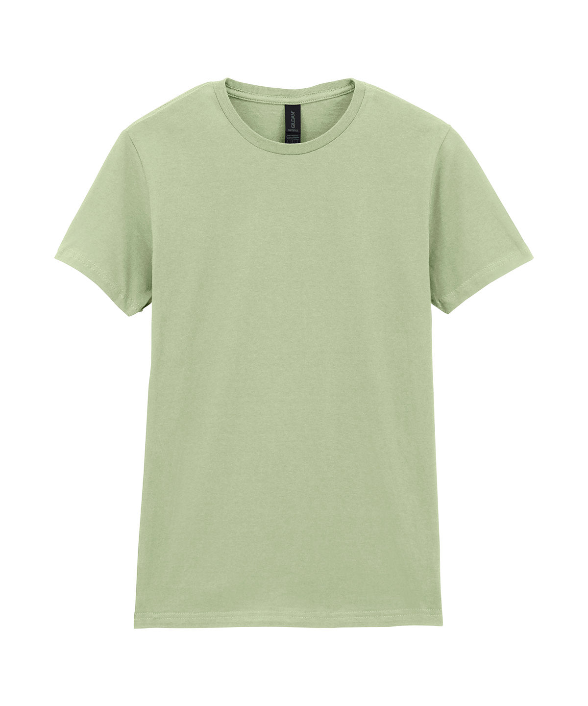 Tryck din logga på T-shirts från Gildan - Anpassa Softstyle Ringspun T-Shirt - Dam i färgen Ljusgrön för företag, föreningar och privatpersoner