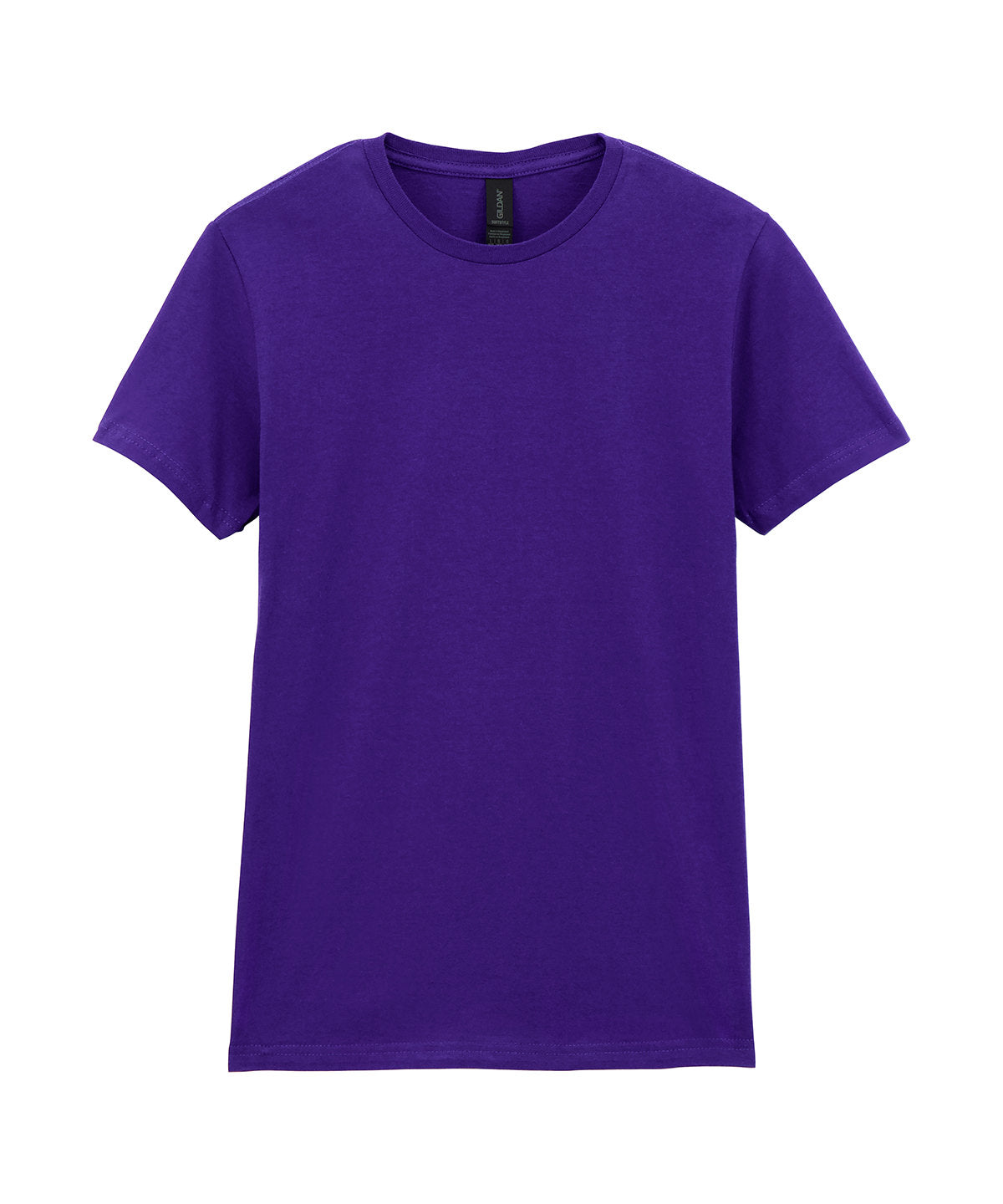 Tryck din logga på T-shirts från Gildan - Anpassa Softstyle Ringspun T-Shirt - Dam i färgen Mörk lila för företag, föreningar och privatpersoner