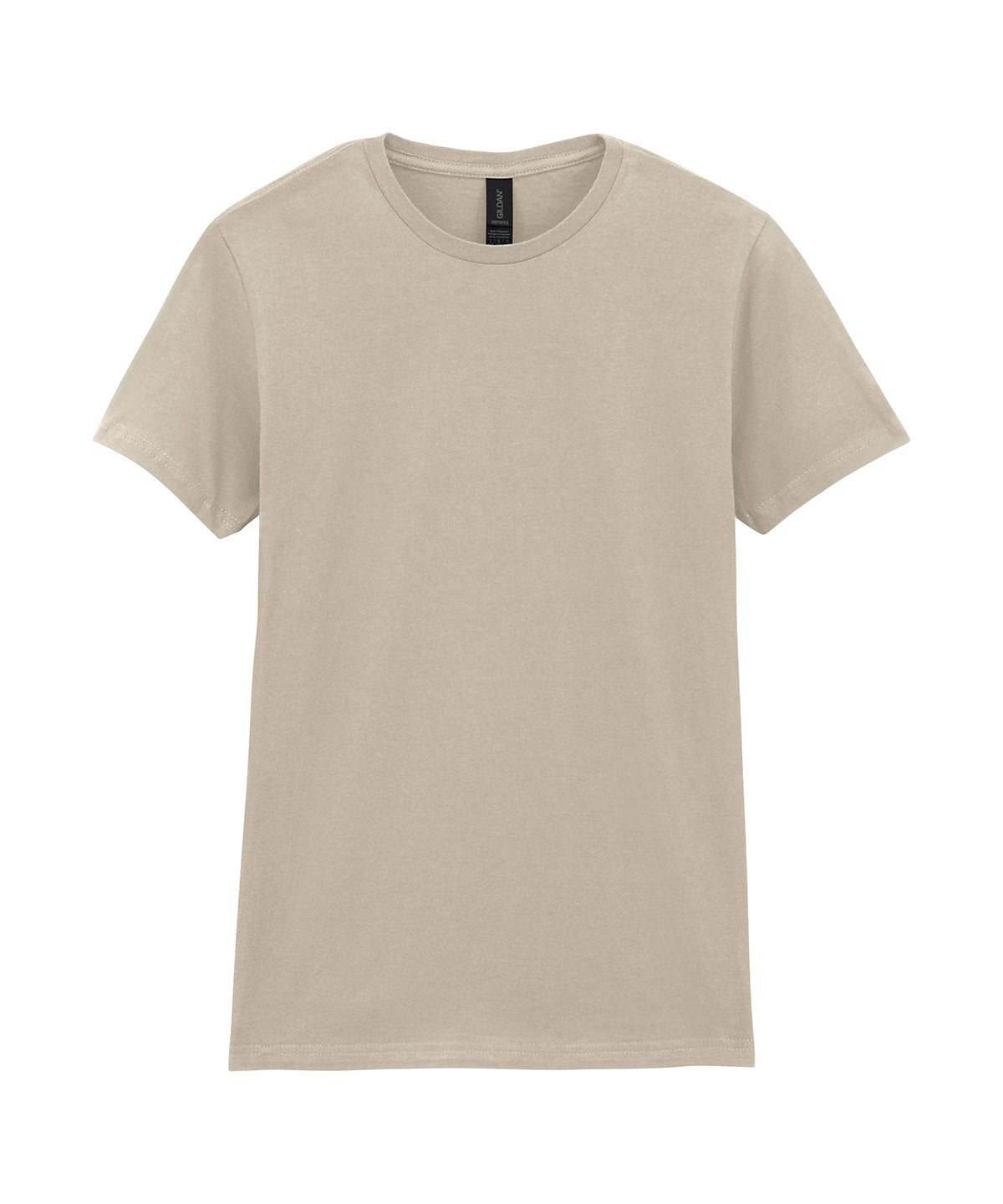 Tryck din logga på T-shirts från Gildan - Anpassa Softstyle Ringspun T-Shirt - Dam i färgen Naturligt för företag, föreningar och privatpersoner