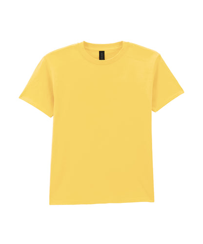 Tryck din logga på T-shirts från Gildan - Anpassa Softstyle Midweight T-Shirt – Barn i färgen Mellan gul för företag, föreningar och privatpersoner