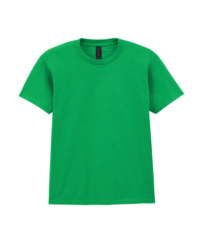 Tryck din logga på T-shirts från Gildan - Anpassa Softstyle Midweight T-Shirt – Barn i färgen Mellan grön för företag, föreningar och privatpersoner
