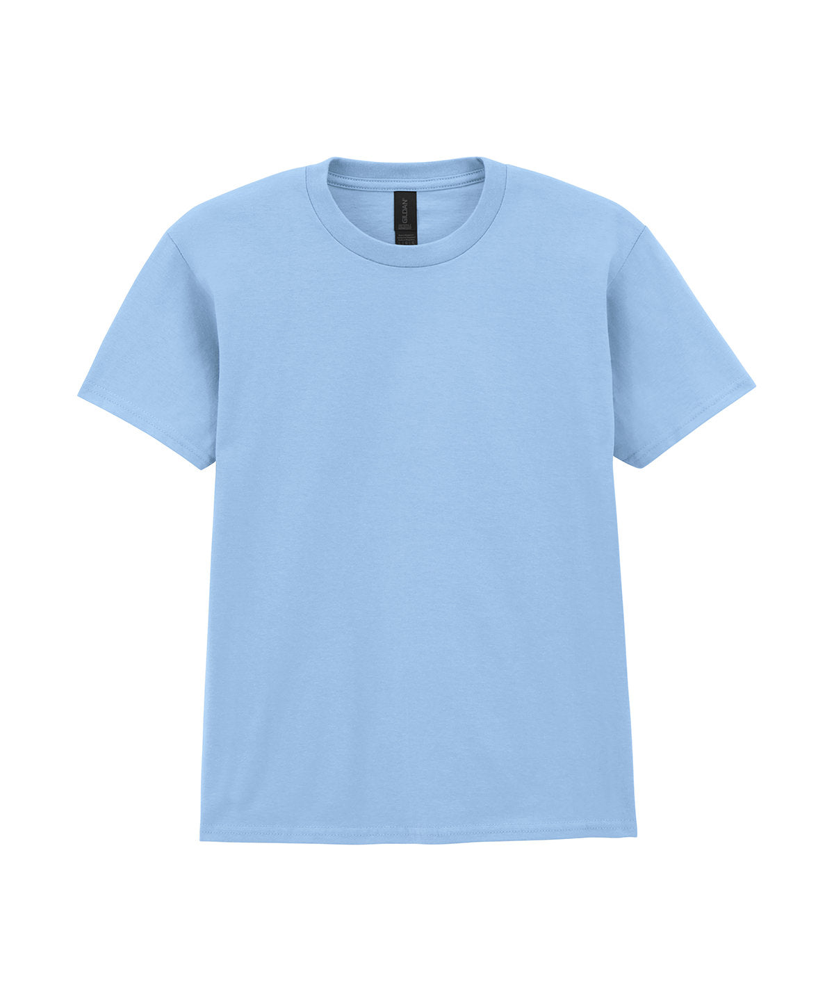 Tryck din logga på T-shirts från Gildan - Anpassa Softstyle Midweight T-Shirt – Barn i färgen Ljusblå för företag, föreningar och privatpersoner