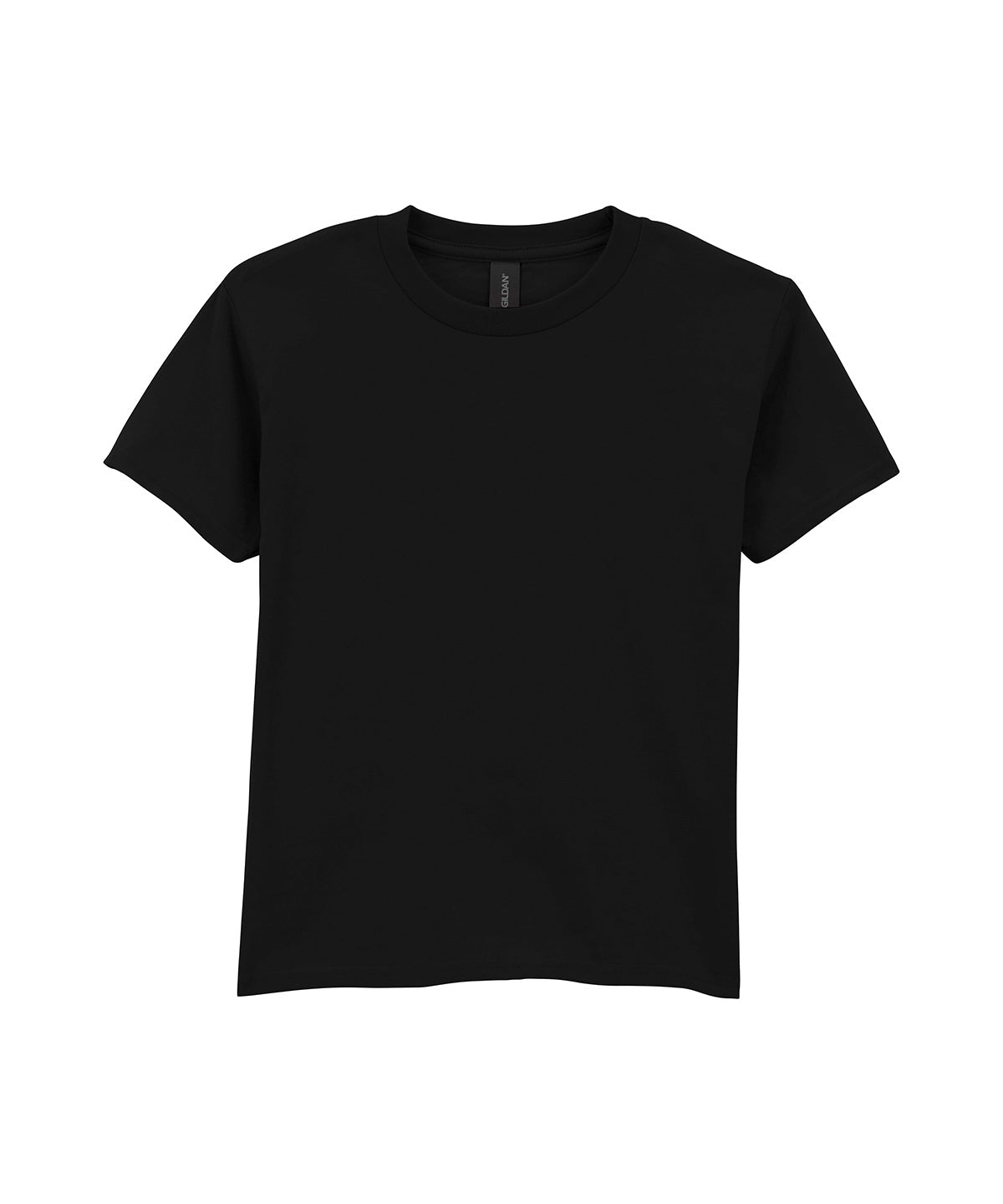 Tryck din logga på T-shirts från Gildan - Anpassa Softstyle Midweight T-Shirt – Barn i färgen Svart för företag, föreningar och privatpersoner