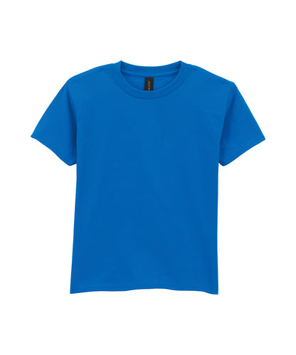Tryck din logga på T-shirts från Gildan - Anpassa Softstyle Midweight T-Shirt – Barn i färgen Royal för företag, föreningar och privatpersoner