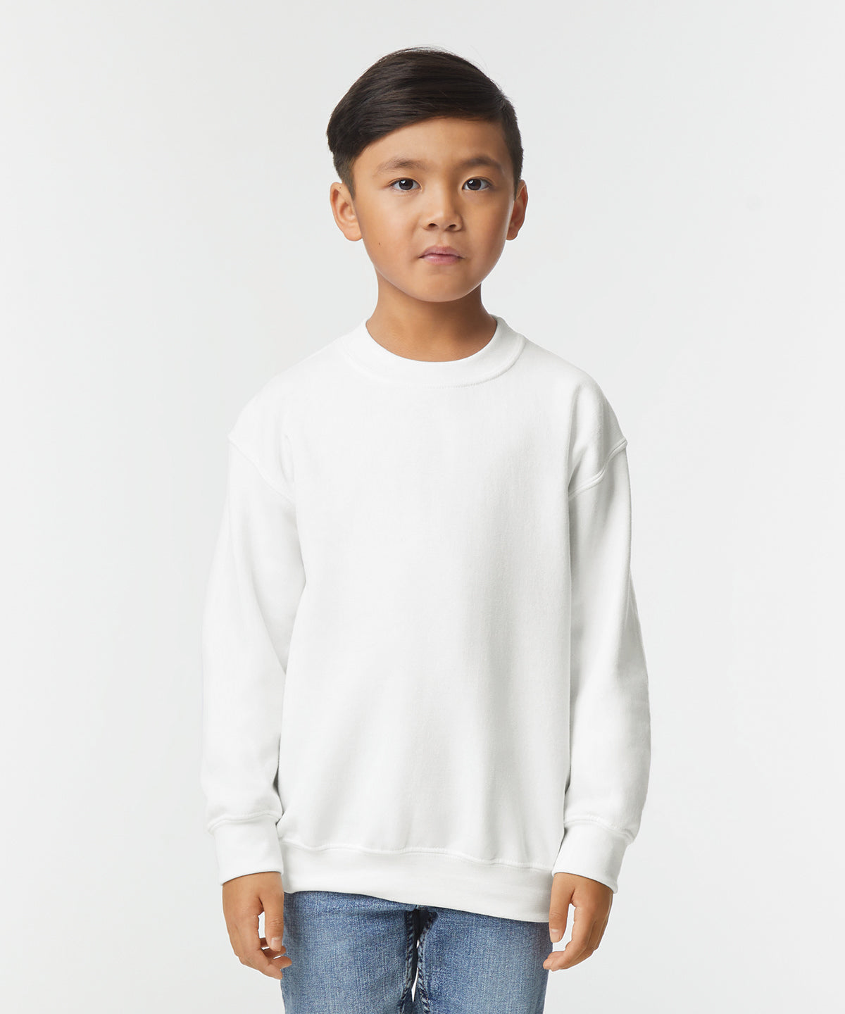 Tryck din logga på Sweatshirts från Gildan - Anpassa Gildan - Heavy Blend Sweatshirt/Rund Hals för Ungdomar i färgen för företag, föreningar och privatpersoner