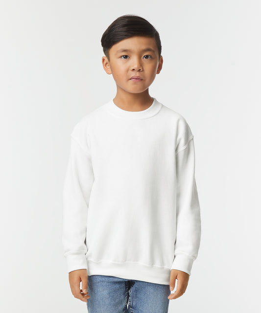 Tryck din logga på Sweatshirts från Gildan - Anpassa Gildan - Heavy Blend Sweatshirt/Rund Hals för Ungdomar i färgen för företag, föreningar och privatpersoner