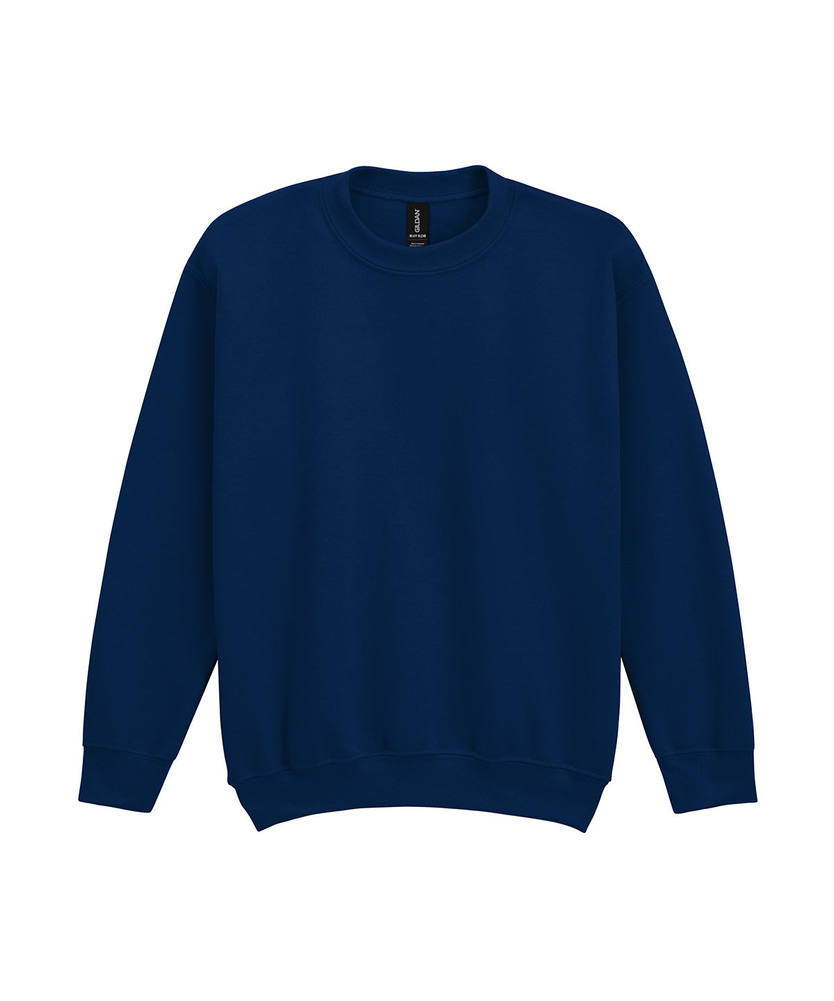 Tryck din logga på Sweatshirts från Gildan - Anpassa Gildan - Heavy Blend Sweatshirt/Rund Hals för Ungdomar i färgen Marinblå för företag, föreningar och privatpersoner