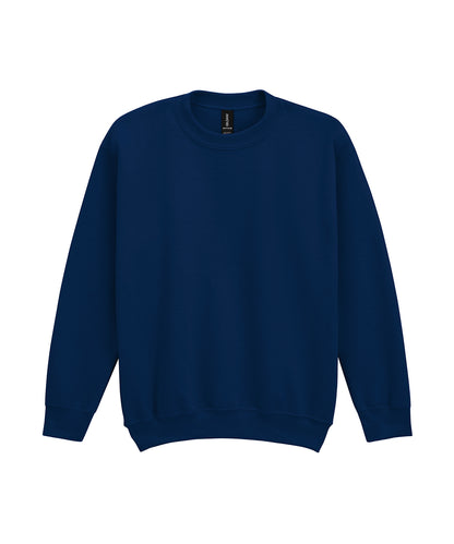 Tryck din logga på Sweatshirts från Gildan - Anpassa Gildan - Heavy Blend Sweatshirt/Rund Hals för Ungdomar i färgen Marinblå för företag, föreningar och privatpersoner