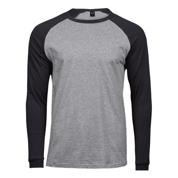 Tryck din logga på från Impala Print Shop - Anpassa TEE JAYS Tee Jays Long Sleeve Baseball T-Shirt TJ5072 i färgen Anthracite för företag, föreningar och privatpersoner