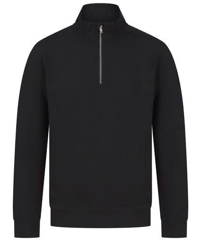 Tryck din logga på Sweatshirts från Henbury - Anpassa Henbury - Unisex Hållbar Zip Hoodie i färgen Svart för företag, föreningar och privatpersoner