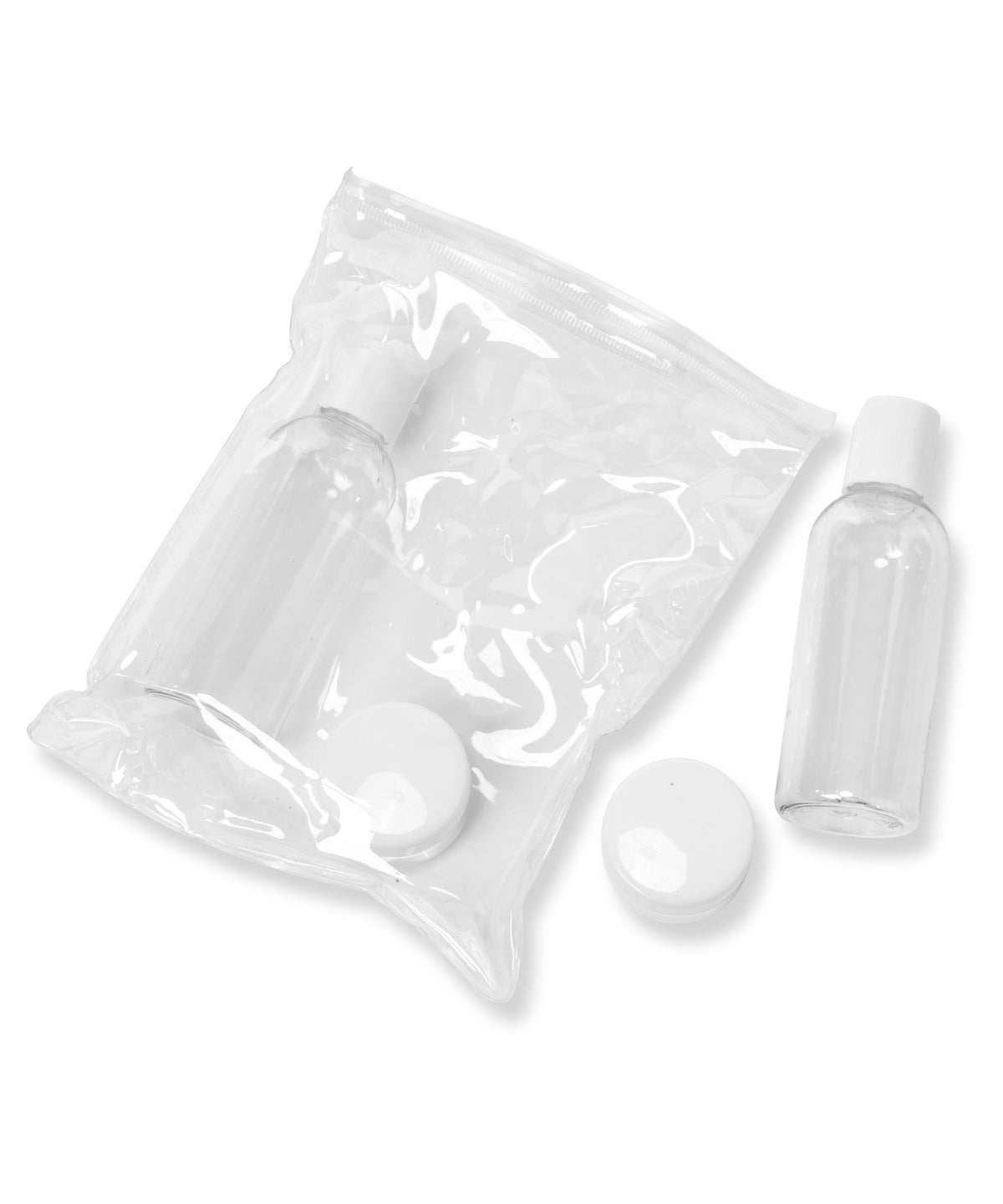 Tryck din logga på Flaskor från Home & Living - Anpassa Flaskpaket för resan i färgen Vit One Size för företag, föreningar och privatpersoner