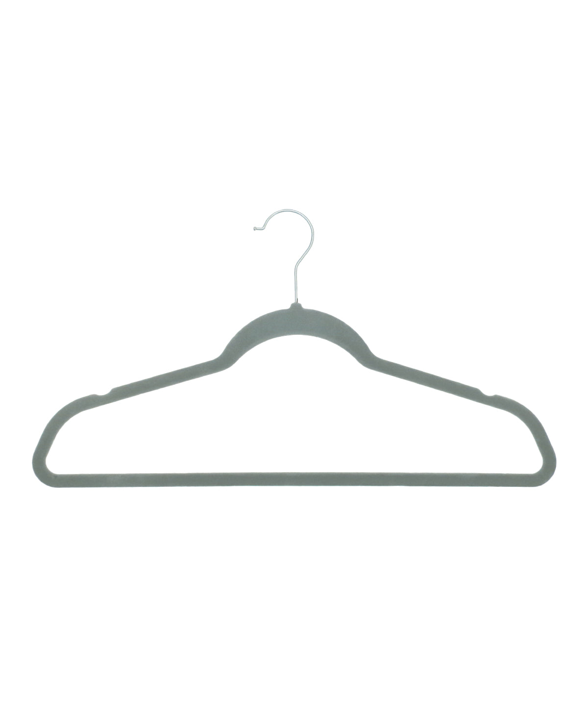 Tryck din logga på Accessoarer från Home & Living - Anpassa Klädhängare med sammetseffekt i färgen Mellangrå One Size för företag, föreningar och privatpersoner