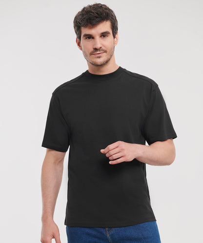 Tryck din logga på T-shirts från Russell Europe - Anpassa Workwear T-Shirt - Herr i färgen för företag, föreningar och privatpersoner