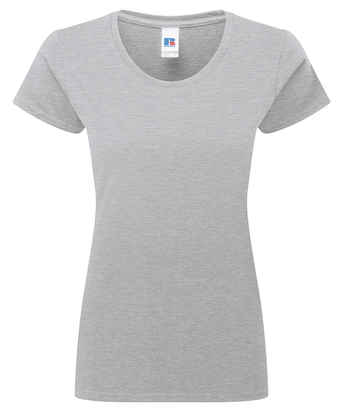 Tryck din logga på T-shirts från Russell Europe - Anpassa Authentic Classic T-Shirt – Women i färgen Ljunggrå för företag, föreningar och privatpersoner