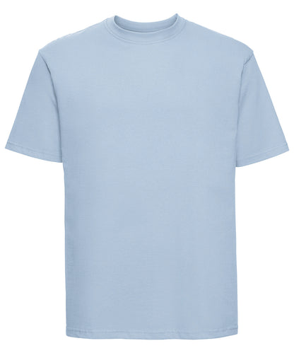 Tryck din logga på T-shirts från Russell Europe - Anpassa Super Ringspun Classic T-Shirt i färgen Ljusblå för företag, föreningar och privatpersoner