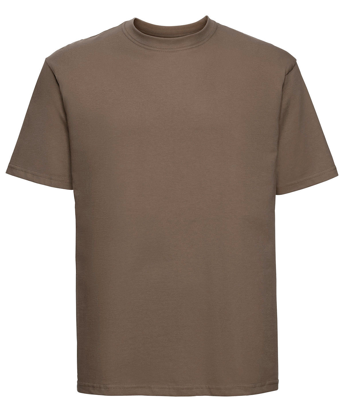 Tryck din logga på T-shirts från Russell Europe - Anpassa Super Ringspun Classic T-Shirt i färgen Mellanbrun för företag, föreningar och privatpersoner