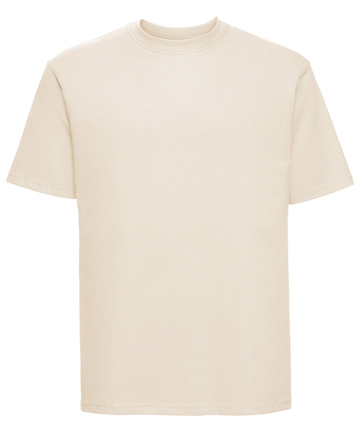 Tryck din logga på T-shirts från Russell Europe - Anpassa Super Ringspun Classic T-Shirt i färgen Naturligt för företag, föreningar och privatpersoner