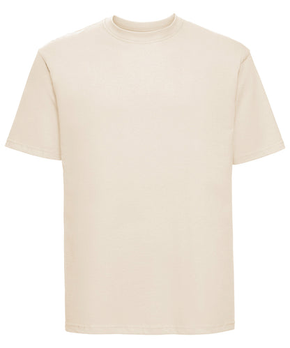 Tryck din logga på T-shirts från Russell Europe - Anpassa Super Ringspun Classic T-Shirt i färgen Naturligt för företag, föreningar och privatpersoner