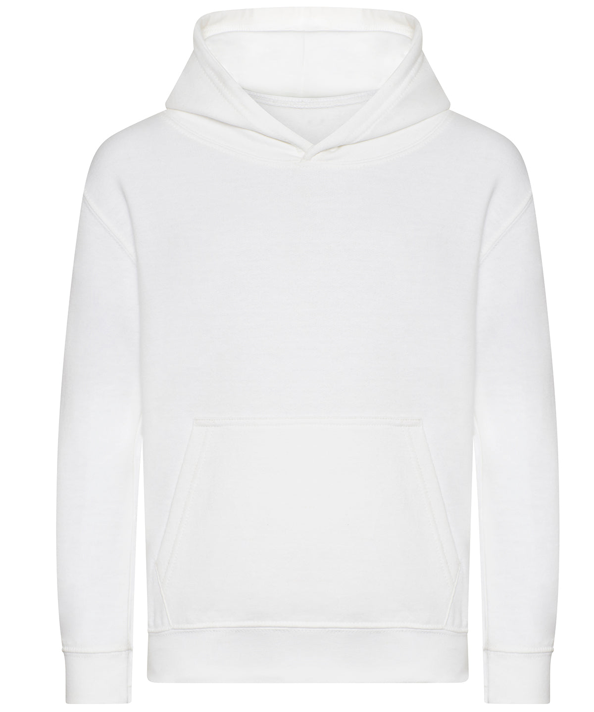 Tryck din logga på Hoodies från AWDis Just Hoods - Anpassa AWDis Just Hoods - Ekologisk Hoodie för Barn i färgen Vit för företag, föreningar och privatpersoner