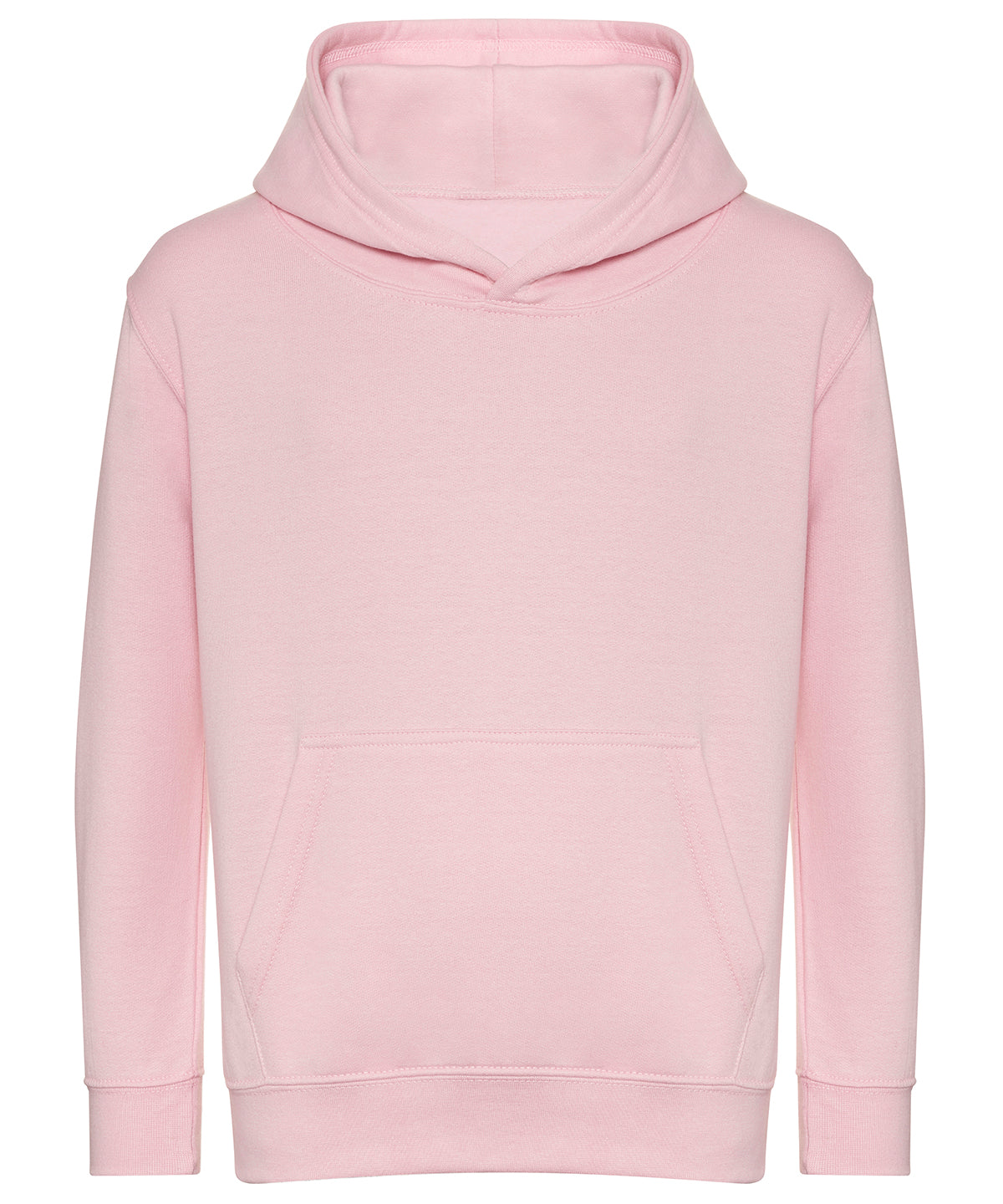 Tryck din logga på Hoodies från AWDis Just Hoods - Anpassa AWDis Just Hoods - Ekologisk Hoodie för Barn i färgen Ljusrosa för företag, föreningar och privatpersoner